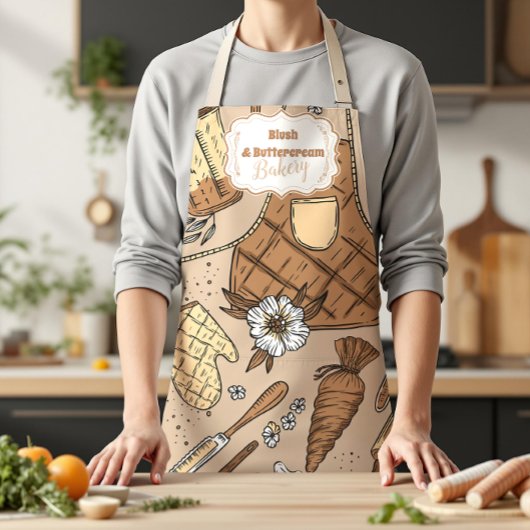 Tablier Marque de boulangerie pastel