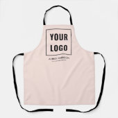Tablier Marque du logo de l'entreprise rose pâle (Recto)