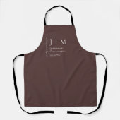 Tablier Marron Chocolat Formel Simple Mariage Élémentaire (Recto)