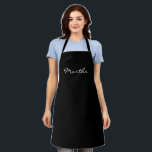Tablier Martha Custom Chic Black & White Personnalisé<br><div class="desc">Martha Custom Chic Black & White Personnalisé Apron - N'hésitez pas à vous customiser et à vous personnaliser selon vos goûts.</div>