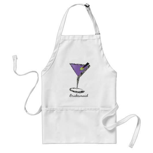 Tablier martini chic violet (Devant)