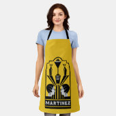 Tablier Martini Cocktail Art Deco (Porté)