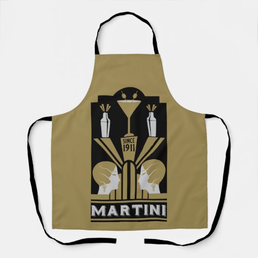 Tablier Martini vintage Art déco (Recto)