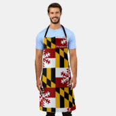 Tablier Maryland Flag Holiday Snowflake Apron (Porté)