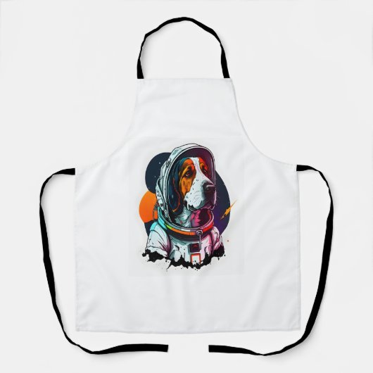Tablier Mascotte de chien Astronout (Recto)