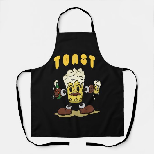 Tablier Mascotte de toast à la bière (Recto)