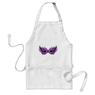 Tablier Masque de masquerade violet royal