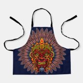 Tablier Masque rituel du roi guerrier tribal (Recto)