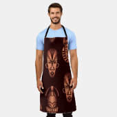 Tablier Masques africains ethniques, arrière - plans noirs (Porté)