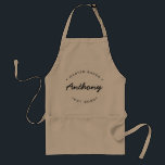 Tablier Master Baker Année établie Nom personnalisé<br><div class="desc">Beaucoup de talents sortent de cette cuisine. Encouragez le Maître Baker dans votre vie à garder ces douceurs à venir avec ce tablier personnalisé, moderne et unique. Customisez les mots et l'année établie selon vos besoins. Vient dans différentes couleurs et tailles. N'oubliez pas les boulangeries du lil. Faites pour un...</div>