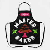Tablier Master Baker Minimal Gâteau au chocolat (Recto)