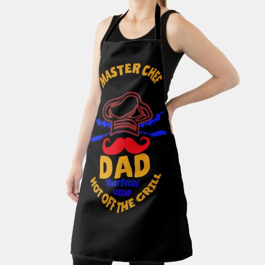 Tablier MASTER CHEF - Papa. Chaud du grill ! (Insitu)
