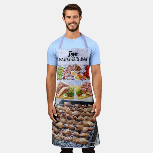 TABLIER MASTER GRILL MAN: AJOUTER UN NOM (Porté)