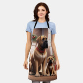 Tablier Mastiff Dogue de Noël Cheminée (Porté)