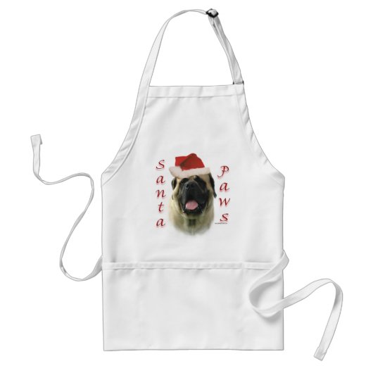Tablier Mastiff (fawn) Père Noël Paws (Devant)