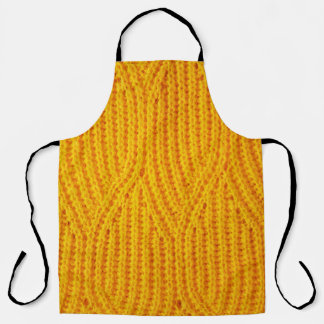Tablier Matériau textile de surface tricoté jaune arrière 