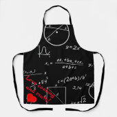 Tablier Math blackboard Love cuisine et maths (Recto)