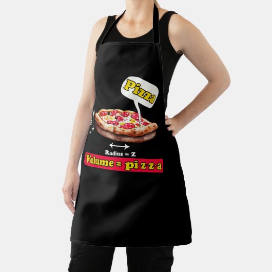 Tablier Math Nerd Pizza Amateurs Math Enseignant Volume Fo (Insitu)