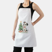 Tablier Matin de Noël drôle et costume de chien heureux (Insitu)