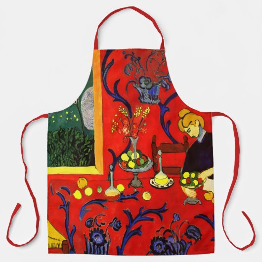 Tablier Matisse Harmonie en rouge (Recto)