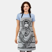 Tablier Matryoshka Doll BW Apron (Porté)