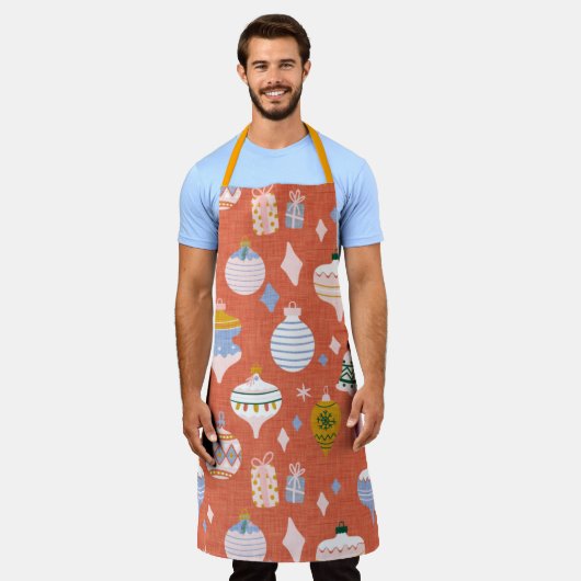 Tablier max. orange noël (Porté)