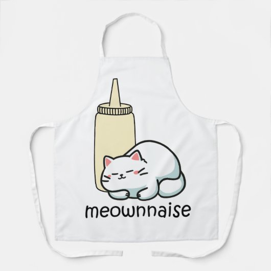 Tablier mayonnaise chat meownnaise (Recto)