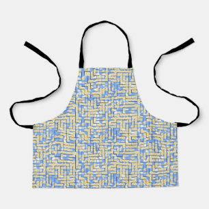 Tablier Maze bleu et jaune