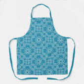 Tablier MCM Aqua Bleu Turquoise Motif moderne du milieu du (Recto)