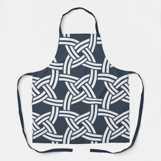 Tablier MCM Marine Bleu Motif circulaire moderne du milieu (Recto)