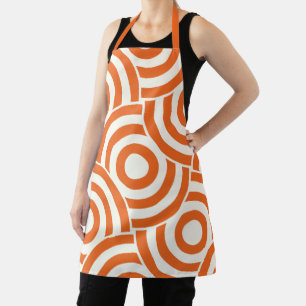 Tablier MCM Orange Terracotta Motif moderne du milieu du s
