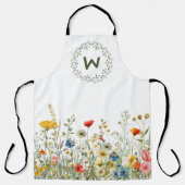 Tablier Meadow Wreath Wildflower Kitchen Apron (Recto)