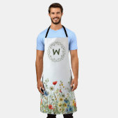 Tablier Meadow Wreath Wildflower Kitchen Apron (Porté)