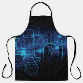 Tablier Mécanicien des roues noir bleu hommes (Recto)