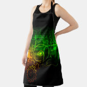 Tablier Mécanicien des roues noir néon vert orange hommes (Insitu)