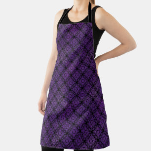 Tablier Médaillon Motif pourpre Damask