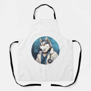 Tablier Médecin de chien Husky