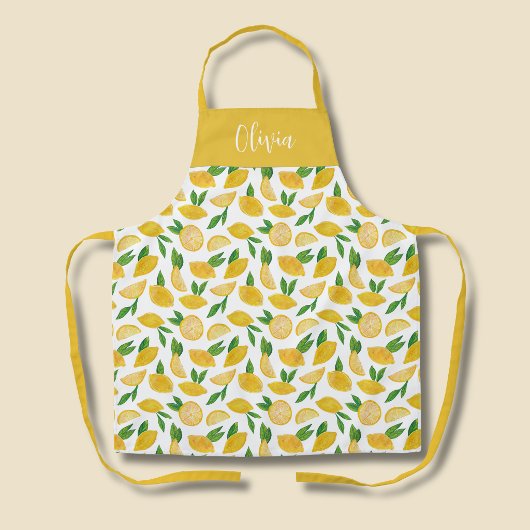 Tablier Mediterranean Lemon pattern