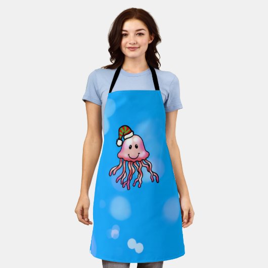 Tablier Méduse de dessin animé festive mignonne (Porté)