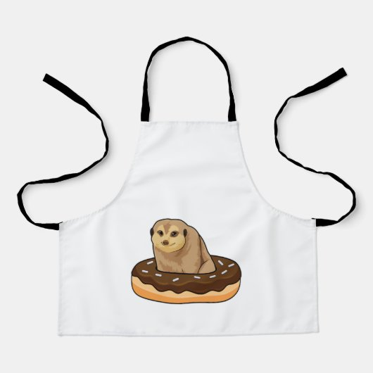 Tablier Meerkat avec Donut (Recto)