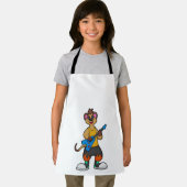 Tablier Meerkat comme musicien avec guitare (Insitu)