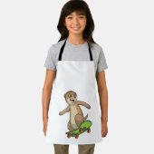 Tablier Meerkat comme Patineur avec Skateboard (Insitu)