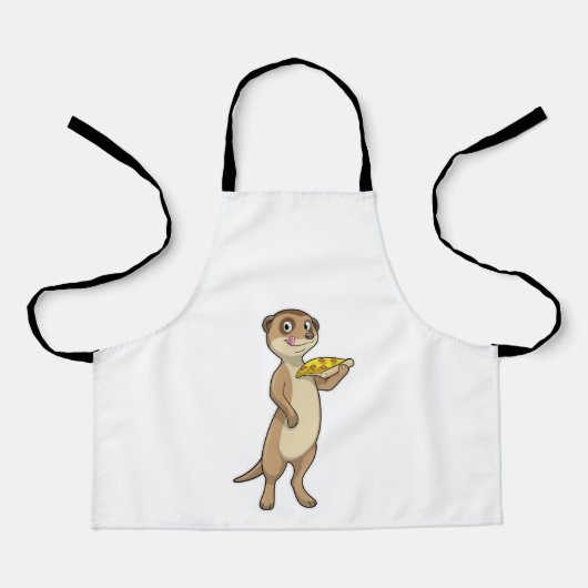 Tablier Meerkat with pizza (Recto)