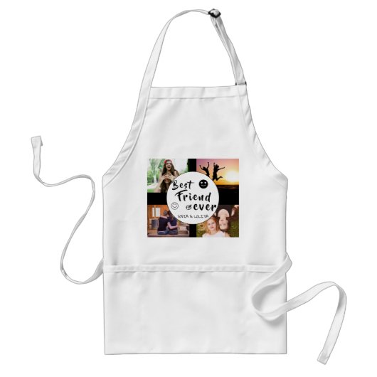Tablier Meilleur Ami Forever Apron sur mesure - Collage 4 (Devant)