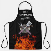 Tablier Meilleur changement papa Nom de la flamme Monogram (Recto)