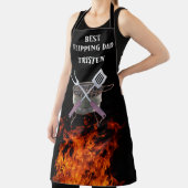 Tablier Meilleur changement papa Nom de la flamme Monogram (Insitu)