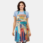 Tablier Meilleur Chat Maman Apron - Vibes de vacances sur (Porté)