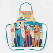 Tablier Meilleur Chat Maman Apron - Vibes de vacances sur (Recto)