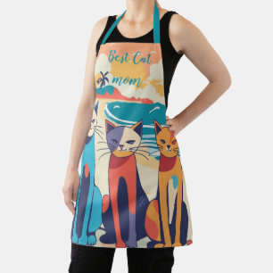 Tablier Meilleur Chat Maman Apron - Vibes de vacances sur 