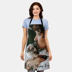 Tablier Meilleur chat Maman Ever Pet Photo Personnalisée